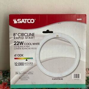 SATCO 8 Inch Circline Rapid Start Fluorescent Light Bulb. 22W Cool White